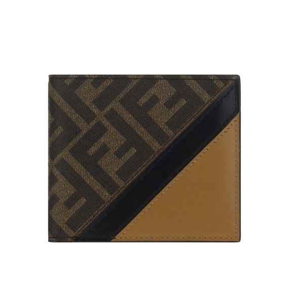 Fendi Multicolor Bifold Wallet with Iconic Monogram Jacquard Design